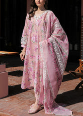 Grace S1098-Printed & Embroidered 3pc Lawn dress with Embroidered Net Dupatta.