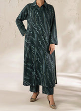 Grace W842 - Digital Printed 3pc Karandi Dress With Digital Printed Karandi Shawl.