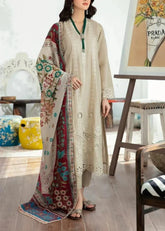 Grace S1224-Embroidered 3pc CHIKANKARI Lawn Dress With Printed Munar Dupatta.