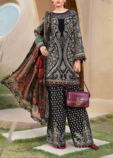 Grace S1167-Printed & Embroidered 3pc Lawn dress with Printed Chiffon Dupatta.