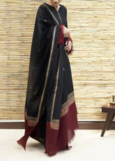 Grace W573-Embroidered 3pc marina dress with Printed Shawl.