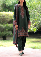Grace S1153-Embroidered 3pc Lawn Dress With Printed Munar Dupatta.