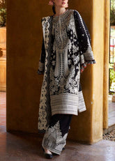 Grace S1147-Embroidered 3pc Lawn Dress With Embroidered munar Net Dupatta.