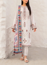 Grace S1062-Embroidered 3PC Lawn Dress With Printed Munar Dupatta.