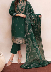 Grace W706-Embroidered 3pc Marina Dress With Printed Shawl