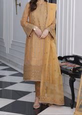 MARIGOLD– Embroidered Chiffon Unstitched 3Pc Suit.