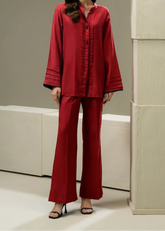 C-S 010- STITCHED 2PC DHANAK CO-ORD SET.