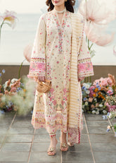Grace S1242-Embroidered 3pc Lawn Dress With Embroidered Munar Dupatta.