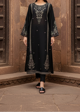 Grace W309- Embroidered 2pc Linen dress