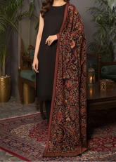 Grace 07 Black-Formal Heavy Embroidered Karandi shawl