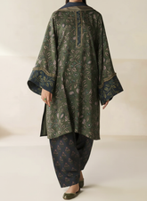 Grace W785 - Digital Printed 3pc Karandi Dress With Digital Printed Karandi Shawl.