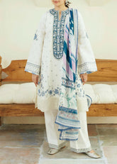 Grace S1265-Embroidered 3pc Lawn Dress With Printed Munar Dupatta.