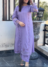 Grace S1216-Embroidered 2pc CHIKANKARI Lawn Dress