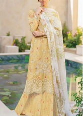 Grace S1069-Printed Chikankari 3pc Lawn Dress with Embroidered Chiffon Dupatta.