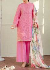 Grace S1145-Embroidered 3pc CHIKANKARI Lawn Dress With Printed Munar Dupatta.