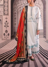 Grace S1109-Embroidered 3pc Lawn dress with Printed Munar Dupatta.