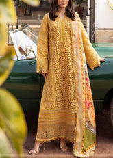 Grace S1115-Embroidered 3pc CHIKANKARI Lawn dress with Printed Munar Dupatta.