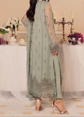 CADET GRAY– Embroidered Chiffon Unstitched 3Pc Suit.