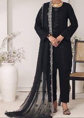 DARK DESIRE – EMBROIDERED CHIKANKARI LAWN UNSTITCHED 3PC SUIT.