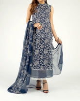 Grace S364-Embroidered 3pc lawn dress with Embroiderd chiffon dupatta.