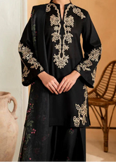 Grace W844-Embroidered 3pc Marina Dress With Printed Shawl.