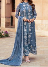 Lina – Embroidered Chiffon Unstitched 3Pc Suit