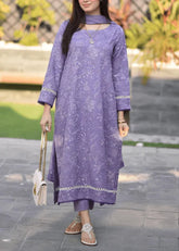 Grace S1229-Embroidered 3pc Lawn Dress With Embroidered Chiffon Dupatta.