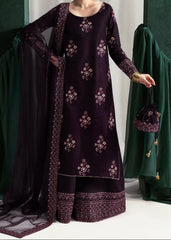 Grace W774 - Embroidered Sequence 3pc Marina Dress With Embroidered Sequence Chiffon Dupatta.