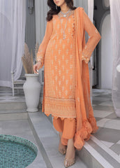 ORANGE PEEL– Embroidered Chiffon Unstitched 3Pc Suit.