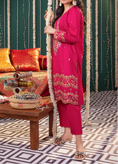 Grace Z-(W624)- Stitched Embroidered 2Pc marina Dress.