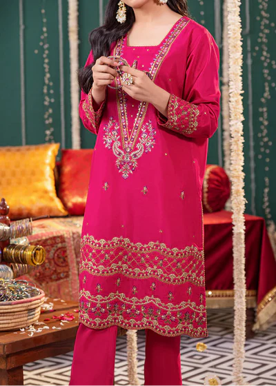Grace Z-(W624)- Stitched Embroidered 2Pc marina Dress.