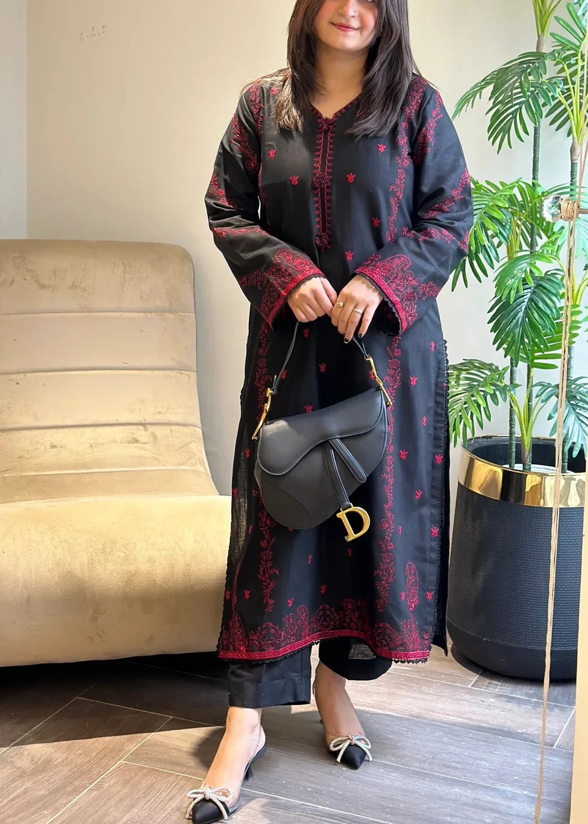 Grace Z(S1194)- Stitched Embroidered 2pc Lawn Dress