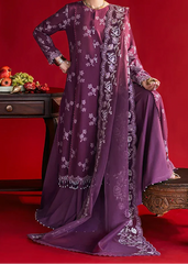 Grace W864-Embroidered Sequence 3pc Marina Dress With Embroidered Sequence Chiffon Dupatta.