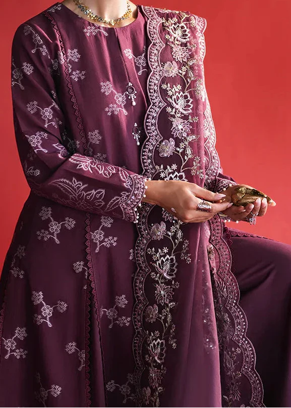 Grace W864-Embroidered Sequence 3pc Marina Dress With Embroidered Sequence Chiffon Dupatta.