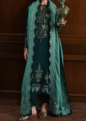 Grace W771 - Embroidered 3pc Marina Dress With Printed Shawl.
