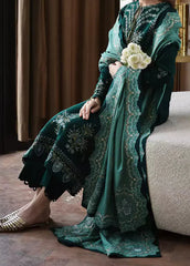 Grace W771 - Embroidered 3pc Marina Dress With Printed Shawl.