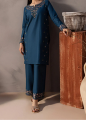Grace Z-(W733 ) - Stitched Embroidered 2PC Marina Dress