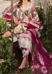 Grace W818 - Digital Printed 3pc Karandi Dress With Digital Printed Karandi Shawl.