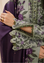 Grace W816 - Digital Printed 3pc Karandi Dress With Digital Printed Karandi Shawl.