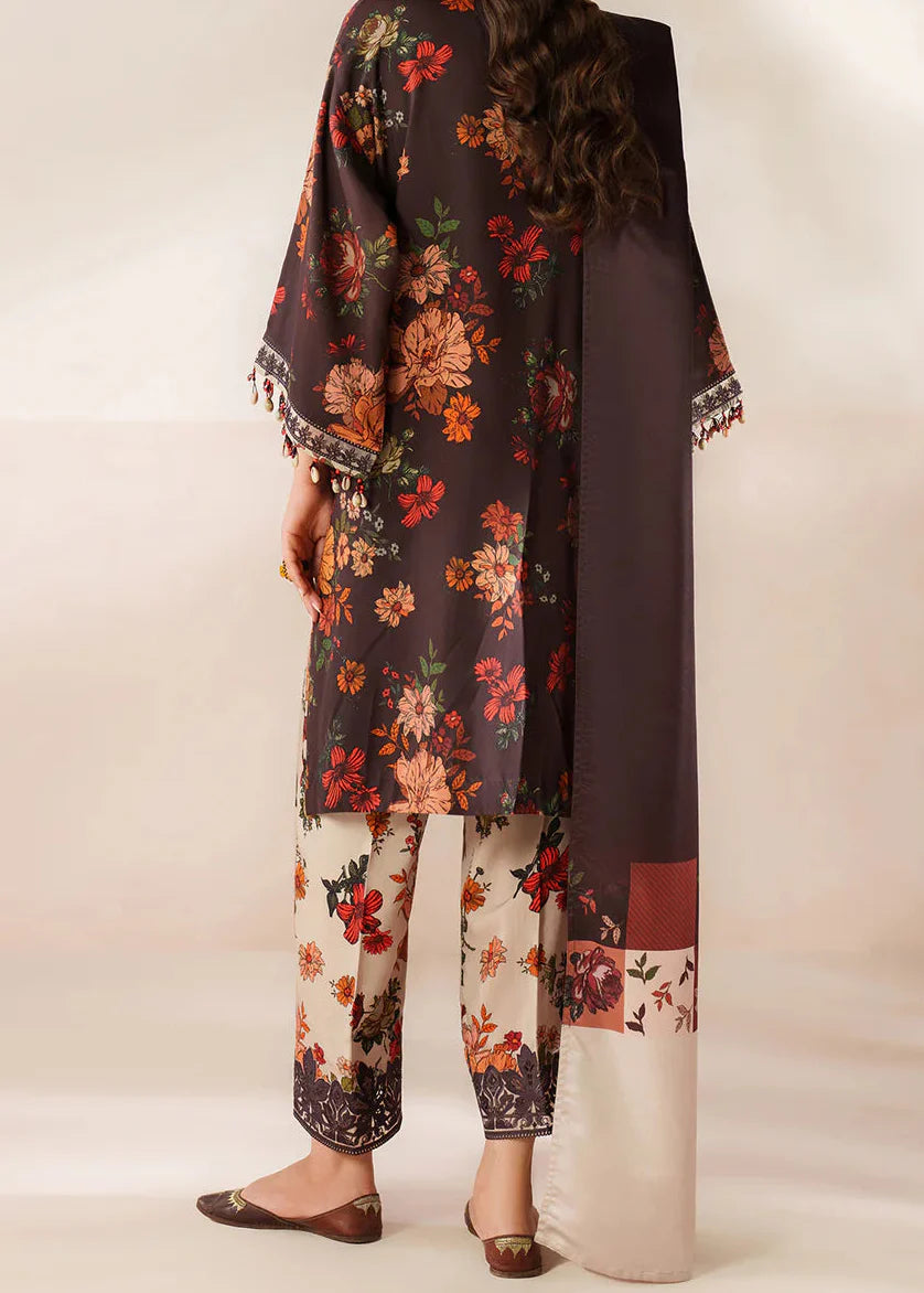 Grace W782 - Digital Printed 3pc Karandi Dress With Digital Printed Karandi Shawl.