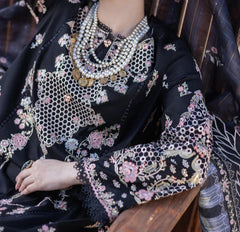 Grace Z-(S1233) - Stitched Embroidered 3pc Lawn Dress With Embroidered Munar Dupatta.