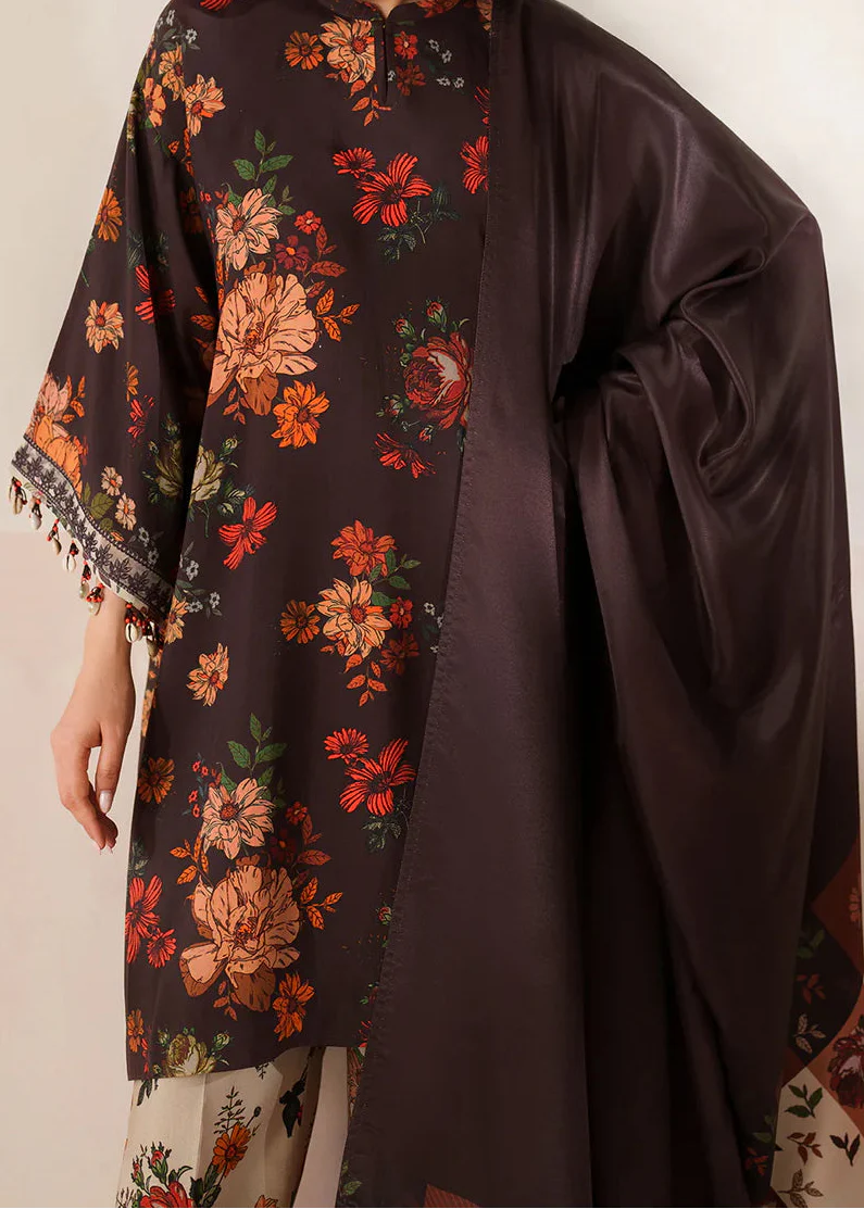 Grace W782 - Digital Printed 3pc Karandi Dress With Digital Printed Karandi Shawl.