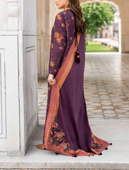 Grace W587-Printed 3pc karandi Dress With Printed karandi Shawl.