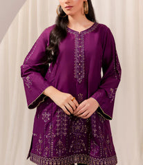 Grace Z-(W572)- Stitched Embroidered 2pc linen dress.