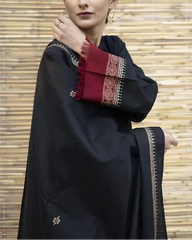 Grace Z-(W573)- Stitched Embroidered 3pc marina dress with Printed Shawl.