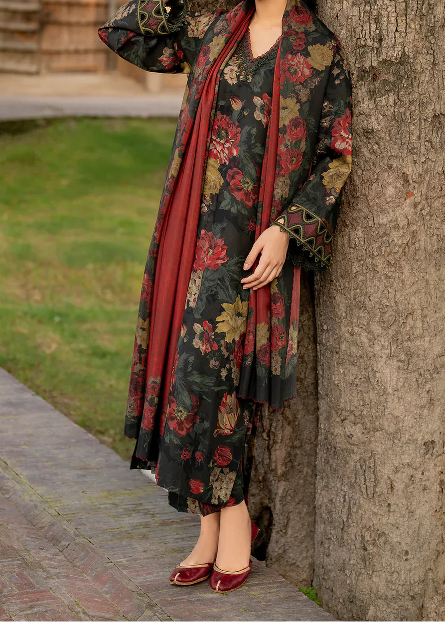 Grace W802 - Digital Printed 3pc Karandi Dress With Digital Printed Karandi Shawl.