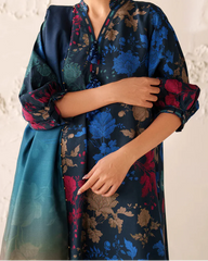 Grace W780 - Digital Printed 3pc Karandi Dress With Digital Printed Karandi Shawl.