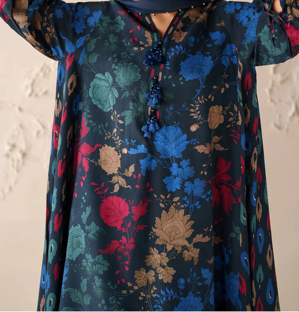 Grace W780 - Digital Printed 3pc Karandi Dress With Digital Printed Karandi Shawl.