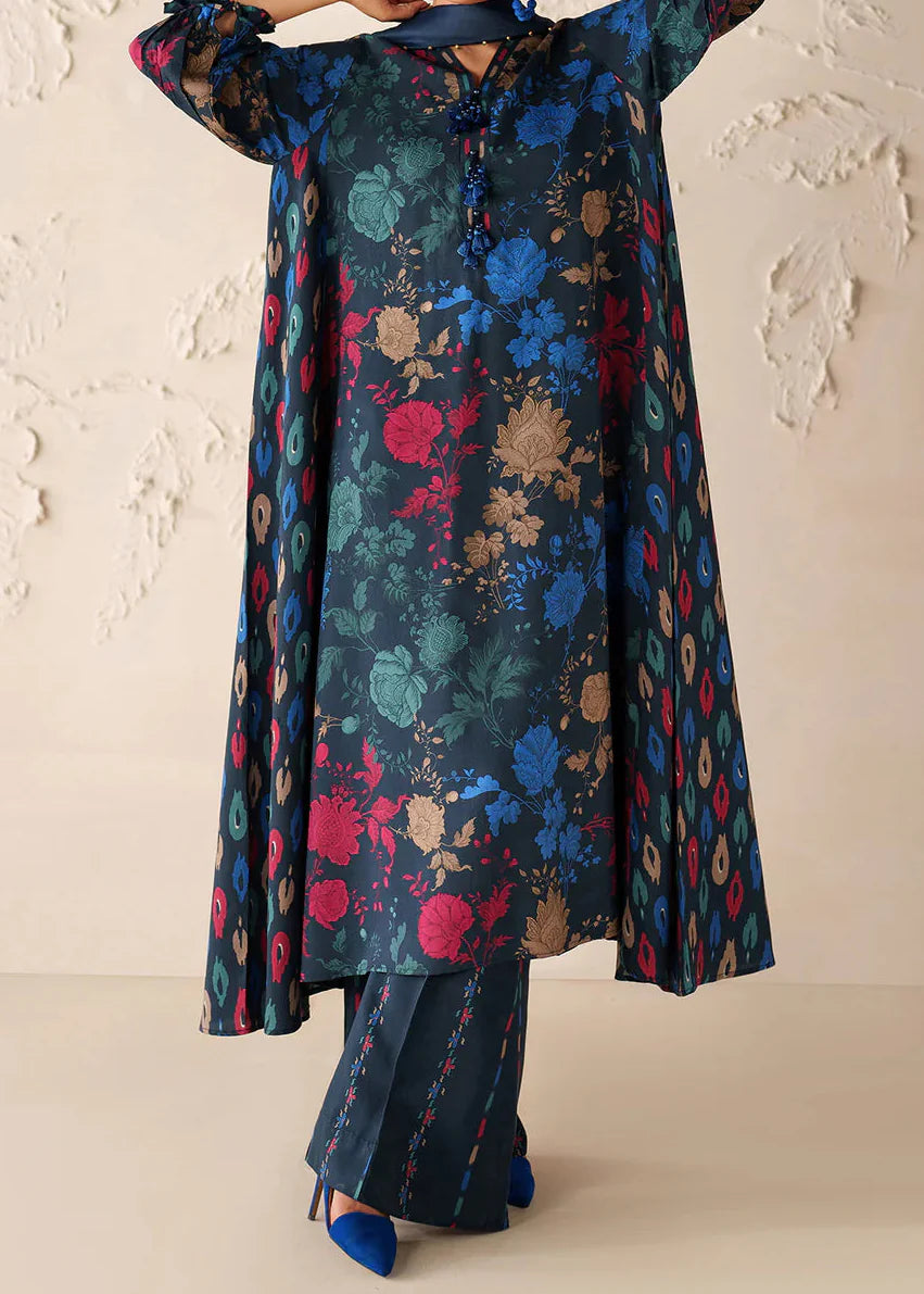 Grace W780 - Digital Printed 3pc Karandi Dress With Digital Printed Karandi Shawl.
