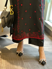 Grace Z-(W535)- Stitched Embroidered 2Pc khaddar Dress.